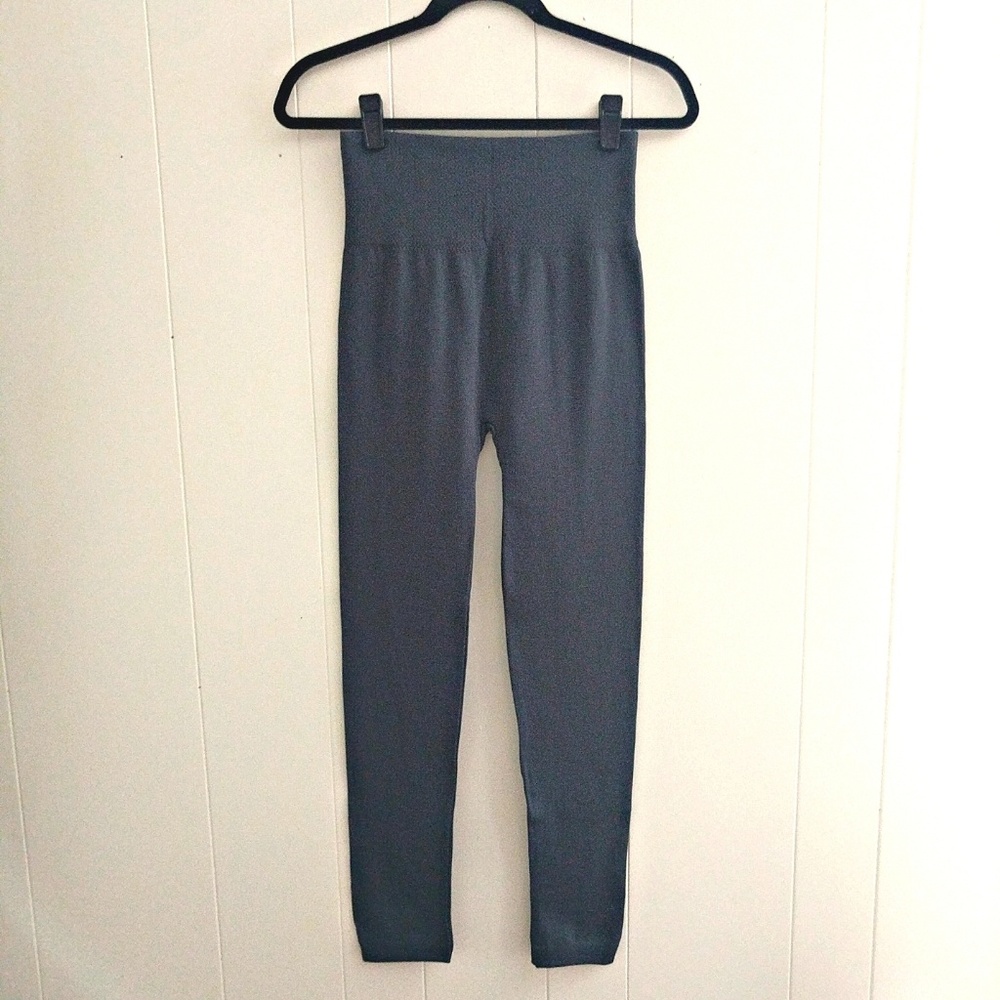 ANEMONE Fleece Lined Leggings Charcoal One Size